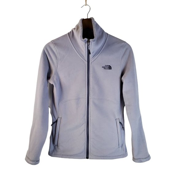 The North Face Jackets & Blazers - The North Face Women's Small Petite Light Blue Fleece Zip Pockets Fitted Jacket
